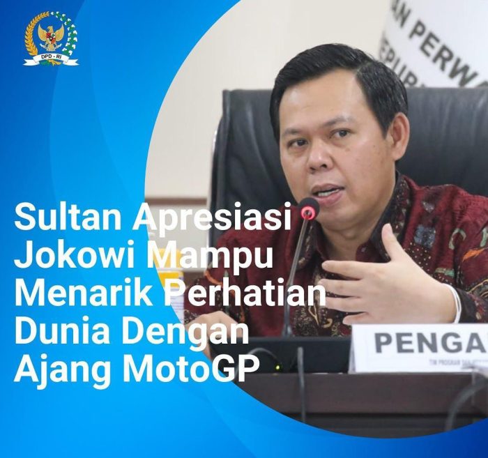 Sultan Apresiasi Jokowi Mampu Menarik Perhatian Dunia Dengan Ajang MotoGP
