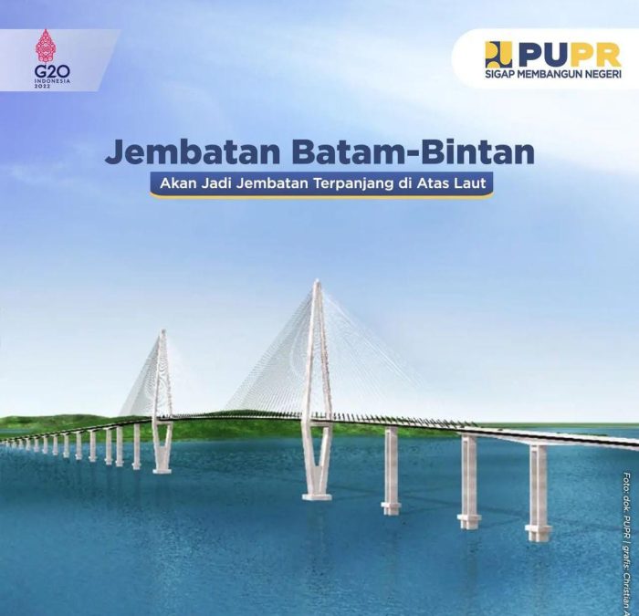 Jembatan Laut Terpanjang Batam-Bintan, Begini Progresnya