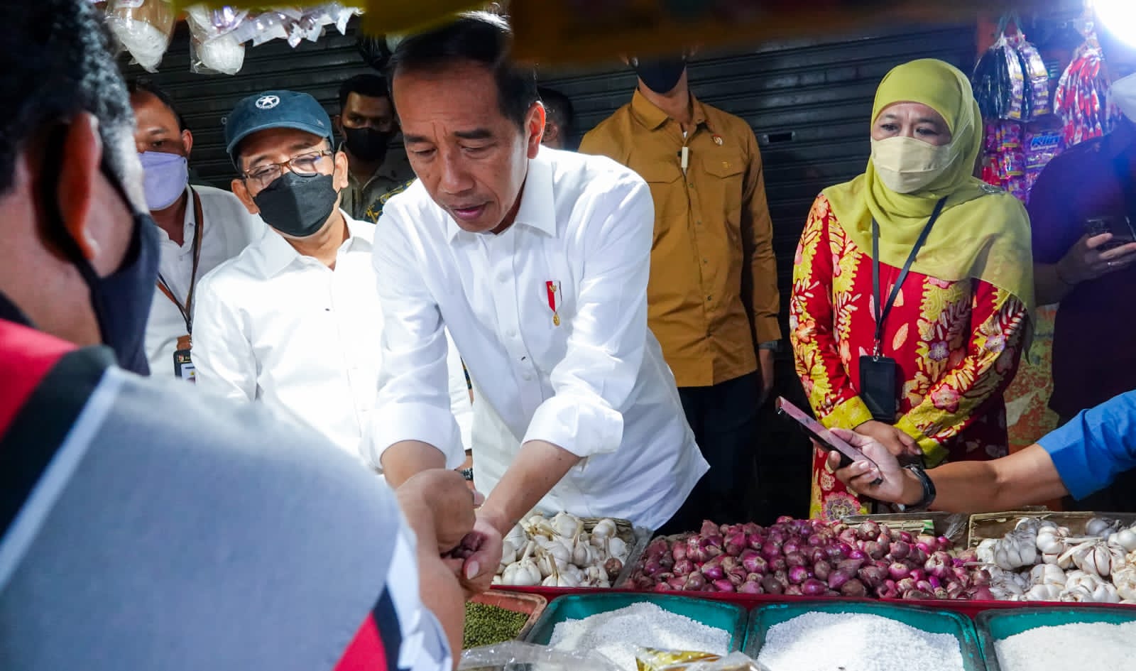 Presiden Cek Harga dan Stok Beras Serta Sembako Surabaya