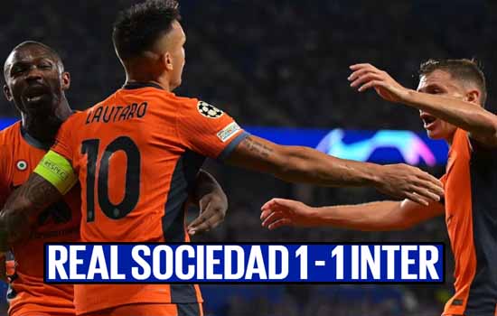 Matchday 1 UCL: Inter Ditahan Imbang Real Sociedad 1-1