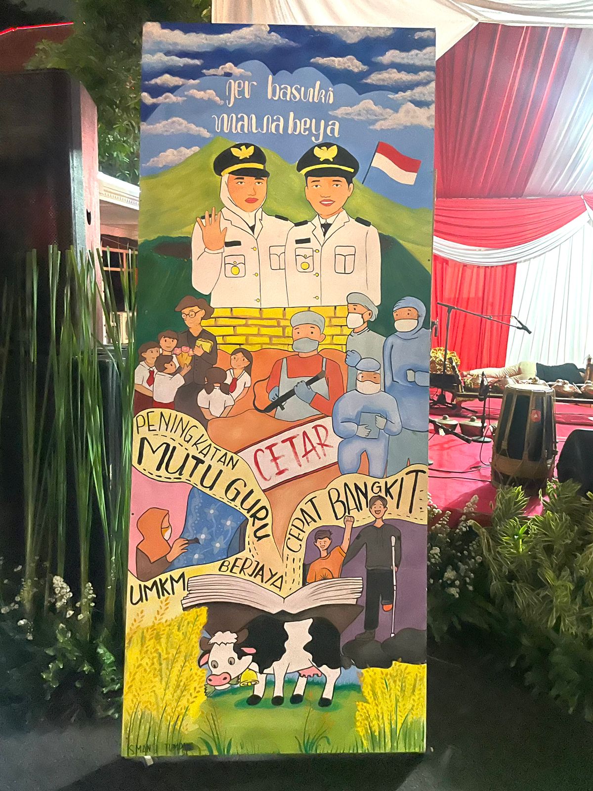 Ribuan Mural Karya Siswa SMA, SMK, SLB Se-Jatim, Jadi Kado Istimewa Hari Jadi Ke-78 Provinsi Jatim