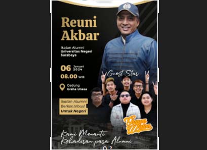 Unesa Undang Reuni Akbar 4.000 Alumni, Doorprize 5 Paket Umrah