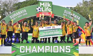 SDN Kalirungkut I Juara KU 10 dan KU 12 Milklife Soccer Challenge Surabaya 2025