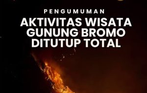 Bromo Ditutup Total, Api Meluas